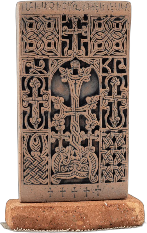 十字架石微缩雕件